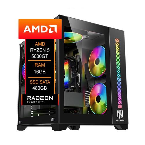 PC Gamer AMD Ryzen 5 5600GT, B550M Aorus Elite DDR4, 16GB, SSD 480GB
