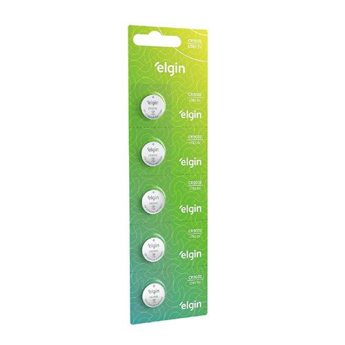 Pilha Moeda Elgin, Alcalina, 3 V, 200MAH,  Kit Com 5 Unidades, ELE000000082193