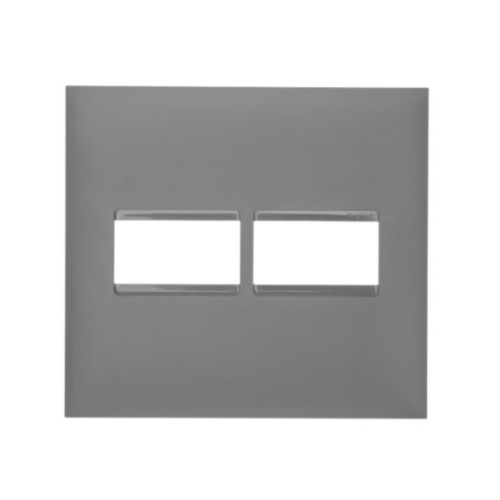 Placa 1+1 Posto 4x4 Legrand, Pial Plus+, Cinza, 618511CZ