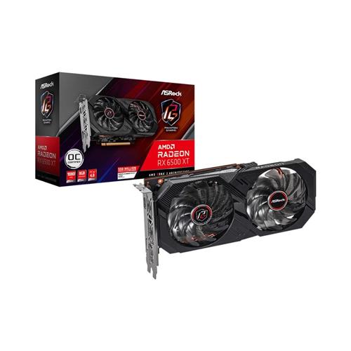 Placa de Vídeo ASRock RX 6500 XT PG 8GO AMD Radeon, 4GB, GDDR6, DirectX 12 Ultimate, RDNA 2