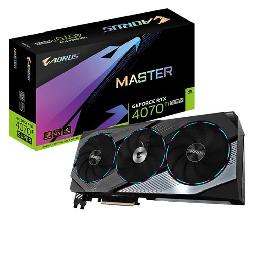 Placa de Vídeo Gigabyte GeForce RTX 4070 Ti Super Master, 16GB, GDDR6, 256-Bit, RGB, Preto