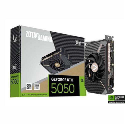 Placa de Vídeo ZOTAC GAMING GeForce RTX 5050 SOLO, 8 GB GDDR6, Compacta, Preto