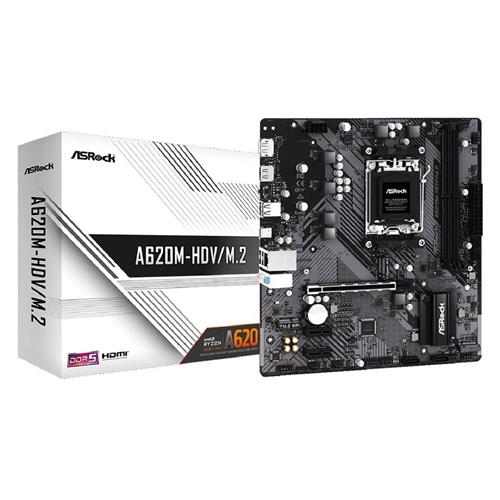 Placa Mãe ASRock A620M-HDV/M.2, Chipset A620, AMD AM5, mATX, DDR5