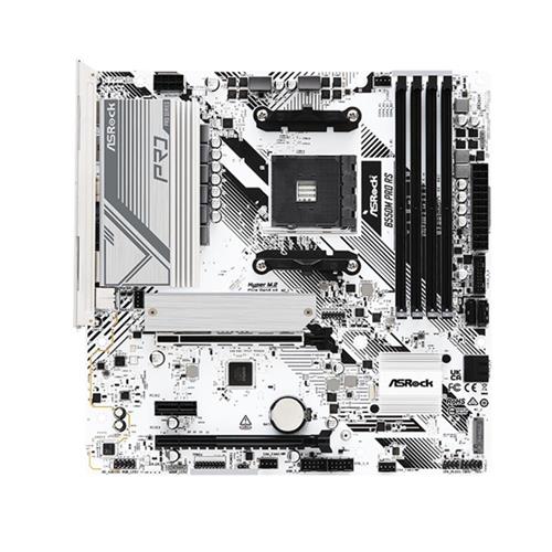 Placa-Mãe ASRock B550M Pro RS, AM4, mATX, DDR4, 128GB, PCIe 4.0, 2x M.2 NVMe, Branco