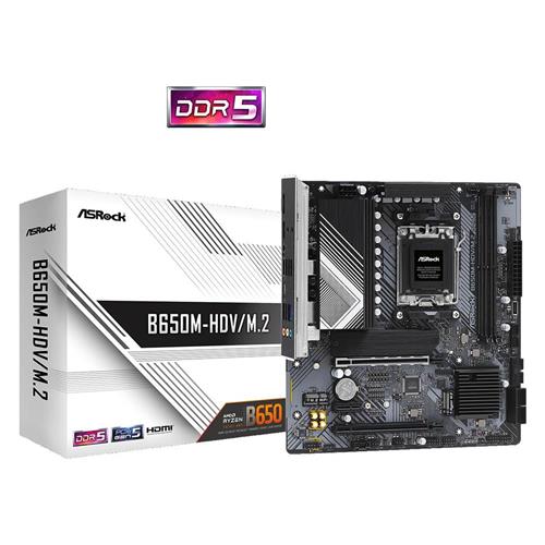 Placa Mãe ASRock B650M-HDV/M.2, Chipset B650, AMD AM5, mATX, DDR5