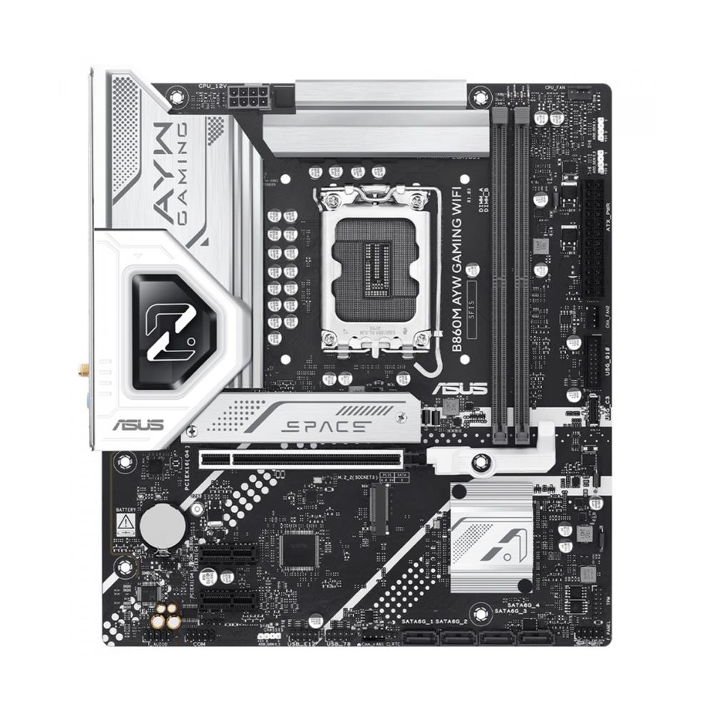 Placa Mãe Asus B860M AYW Gaming WiFi, Chipset B860, Intel LGA 1851, mATX, DDR5