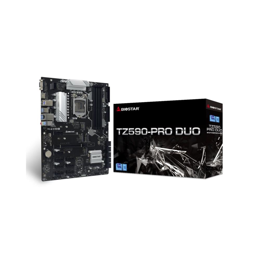 Placa Mãe BIOSTAR TZ590-PRO DUO 1200, Chipset Intel Z590, DDR4, ATX