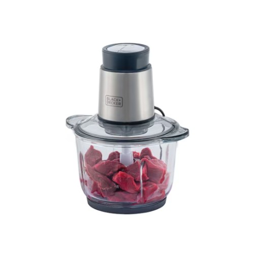 Processador de Alimentos Black+Decker, Gourmand Gris, MP300G, 300W, 2L, 2 Velocidades, Cinza e Inox