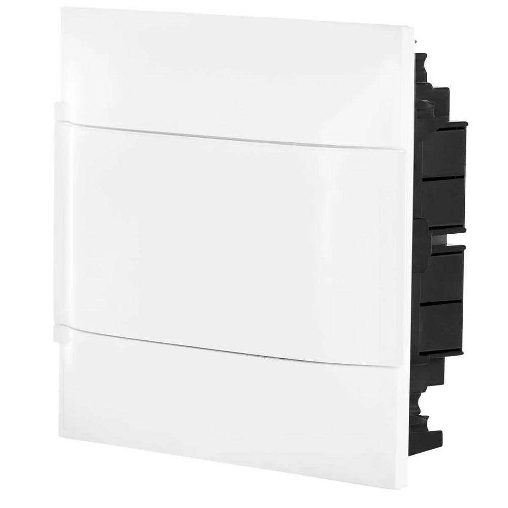 Quadro de Distribuição Embutir CEMAR 8 Módulos DIN, PVC Reforçado, Porta Reversível, Branco