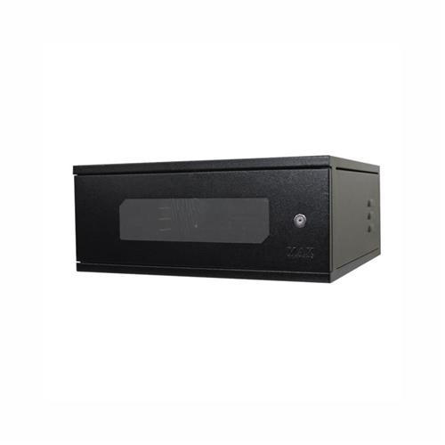 Rack de Parede Max Eletro, Padrão 19&#34;, Porta com Visor Acrílico, Chave de Segurança, Estrutura em Aço Carbono SAE 1020