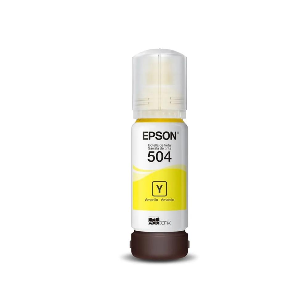 Refil de Tinta Epson T504 Amarelo, T504422, 70ml
