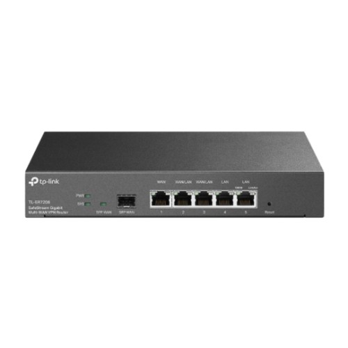 Roteador Firewall TP-Link, ER7206 V3, VPN Gigabit Multi-WAN SafeStream, 6 Portas Gigabit, 4 WAN, Preto