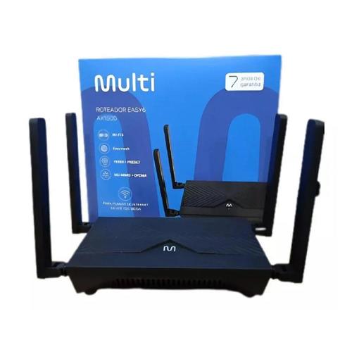Roteador Wifi 6 Multilaser Easy6 Ax1500 5ghz 4 Antenas Re090 Cor Preto