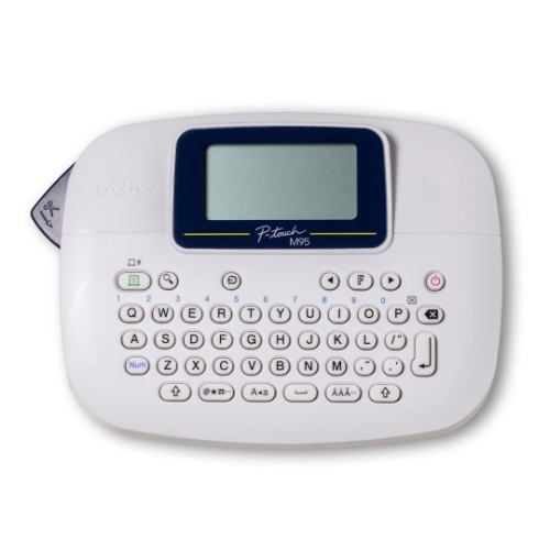 Rotulador Eletrônico Portátil Brother, PT-M95WTBP, Impressão por Transferência Térmica, Etiquetas até 12mm, Display LCD, Branco