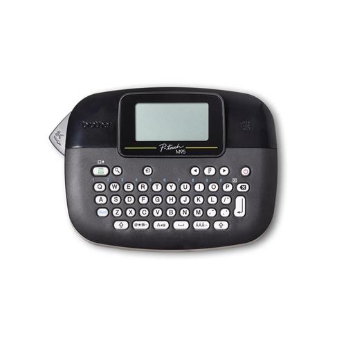 Rotulador Eletrônico Portátil Brother PTM95BKBP, 12 mm, Teclado QWERTY, Preto