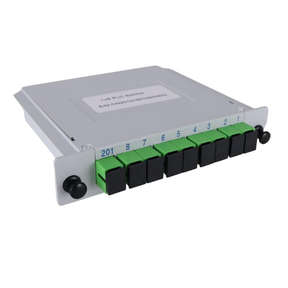 Splitter Óptico Box 1x8 SC/APC FTTH PLC Balanceado Shoreline Telecom, Cinza