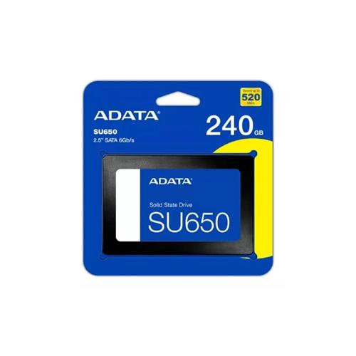 SSD Adata SU650, 240GB, Sata III, Leitura 520MB/s e Gravação 450MB/s