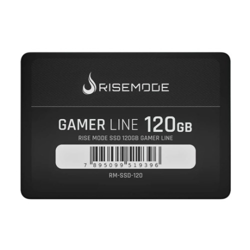SSD Rise Mode Gamer Line, 120GB, SATA III, 2.5", Leitura 530MB/s, Gravação 520MB/s