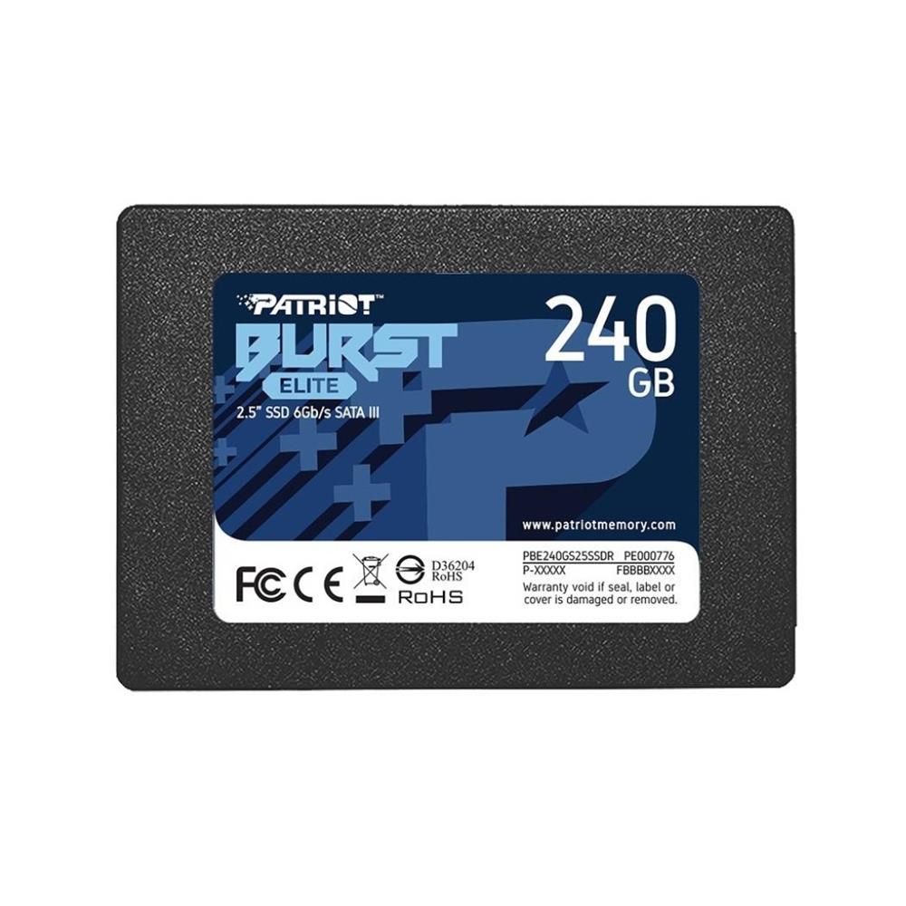 SSD Patriot Burst Elite, 240GB, Sata III, Leitura 450MB/s e Gravação 320MB/s