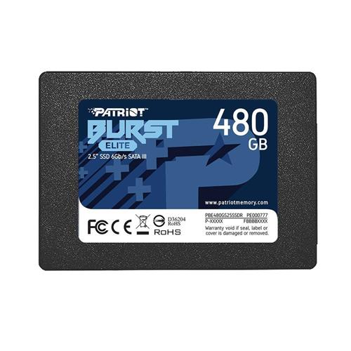 SSD Patriot Burst Elite, 480GB, Sata III, Leitura 560MB/s e Gravação 540MB/s