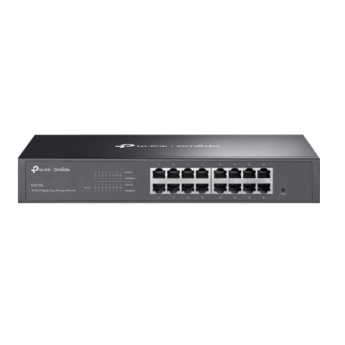 Switch Gerenciável Easy TP-Link Omada, ES216G, 16 Portas Gigabit RJ45, 32Gbps, Gerenciamento em Nuvem, Preto