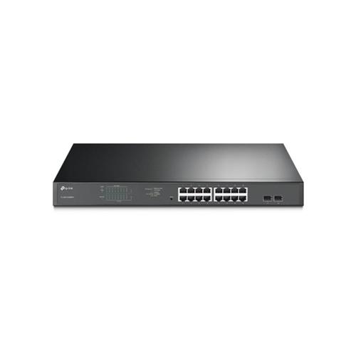 Switch PoE TP-Link TL-SG1218MPE, 16 portas PoE+, 2 SFP, 192 W, Rack 1U, Preto