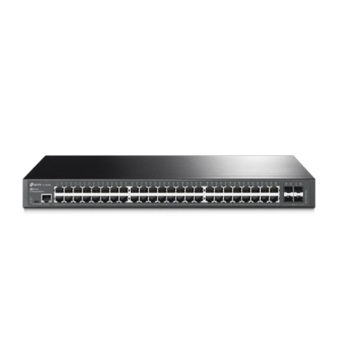 Switch Gerenciável L2+ TP-Link, TL-SG3452,  48 Portas Gigabit RJ45, 4 Slots SFP Gigabit, Controle de Fluxo, Preto