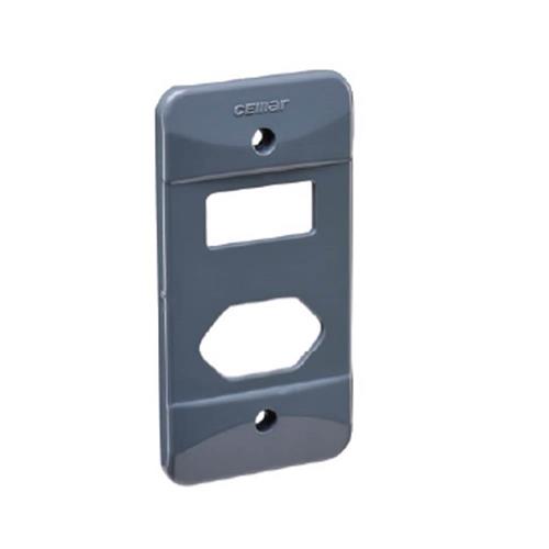 Tampa PVC  1/2" 3/4" 1 Seção 1 Tomada  914403 Cemar