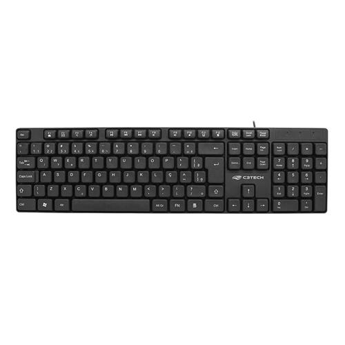 Teclado C3Tech USB Multmídia KB-M10BK, ABNT2, Cabo 1.2m, 12 Teclas Multimídia, Preto
