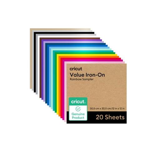 Transfer Termocolante, Cricut Iron-On, 30cm, 20 Folhas, Arco-íris