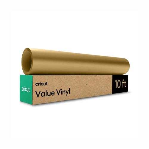Vinil Permanente Cricut Value, (30,5 cm x 3 m) Dourado Fosco