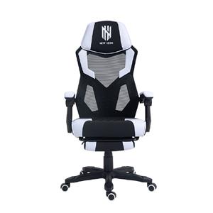 Cadeira Gamer New Hero Kinto, Reclinável, Preto e Branco