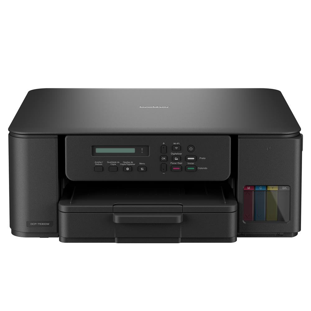 Impressora Multifuncional Brother DCP-T530DW, Colorida, Wi-Fi, Conexão USB, Windows, MacOS, Jato de Tinta, Preto