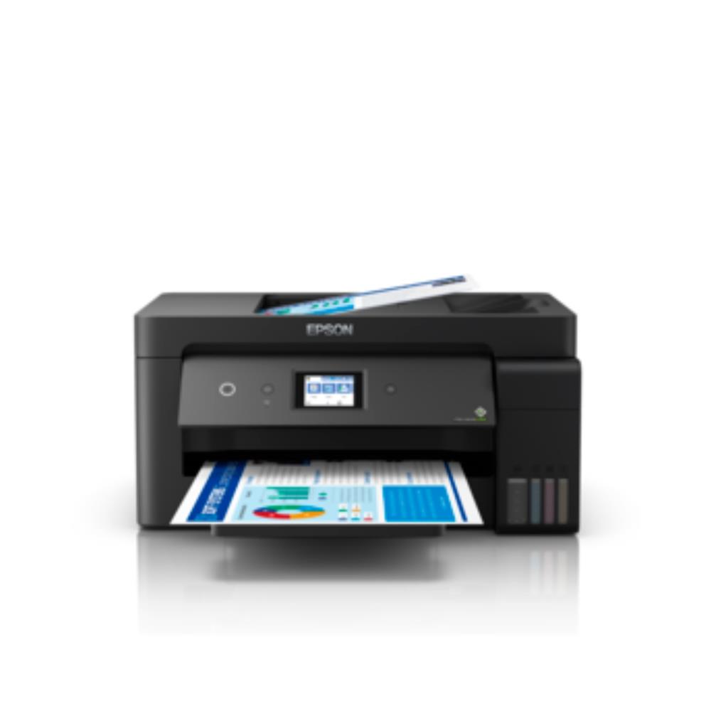 Impressora Multifuncional Epson EcoTank L14150, Wifi, Ethernet, Scanner, 38 ppm preto, 24 ppm cores, Preto
