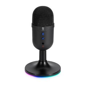 Microfone Gamer New Hero Vox, RGB, USB, Preto