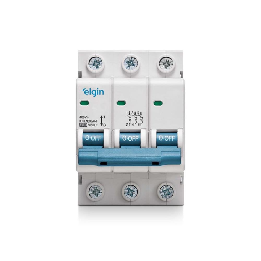 Mini Disjuntor Elgin Tripolar 10A