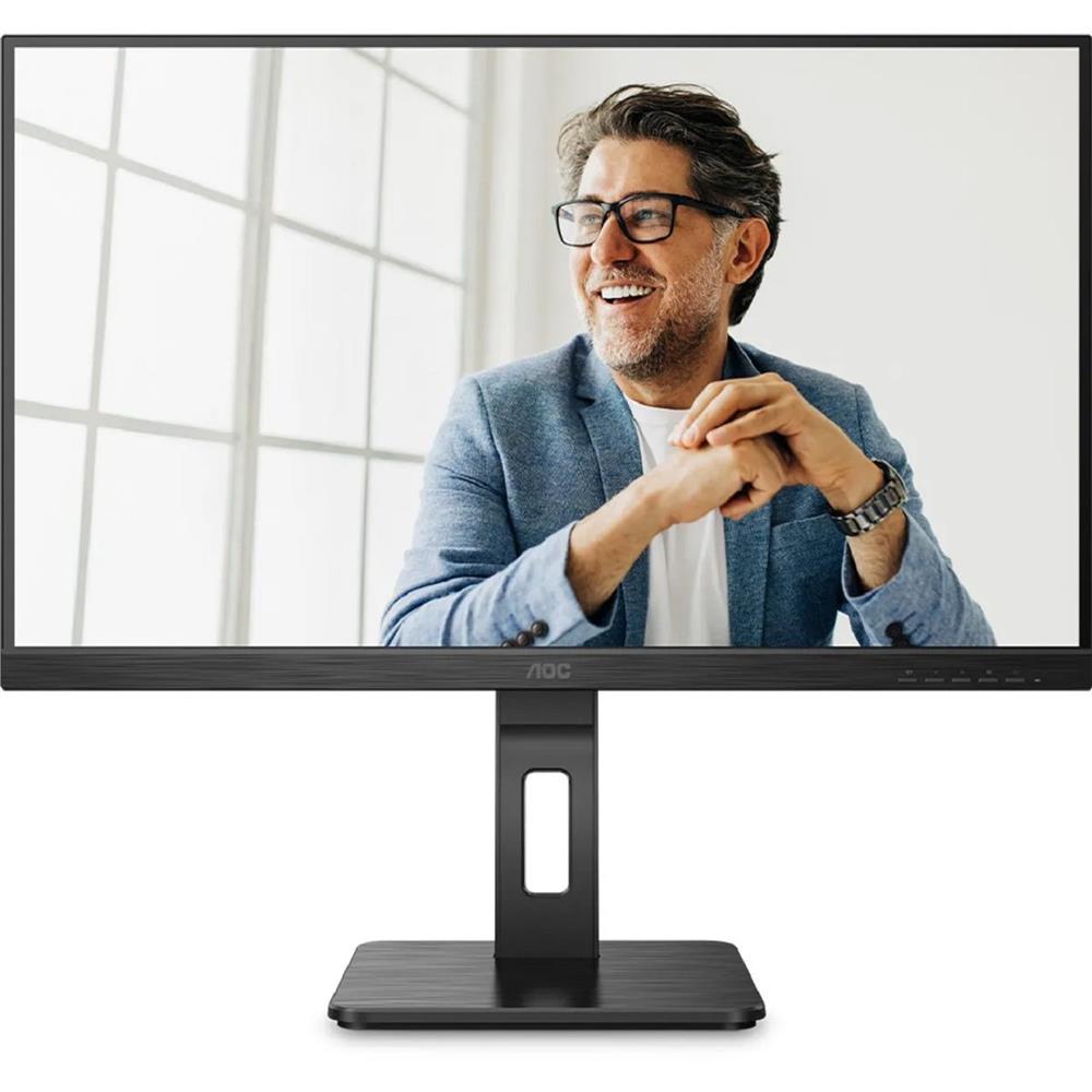 Monitor AOC 22P2UM 21.5", Full HD, 75Hz, Base Ajustável, AdaptiveSync, HDMI, Display Port e VGA, Preto