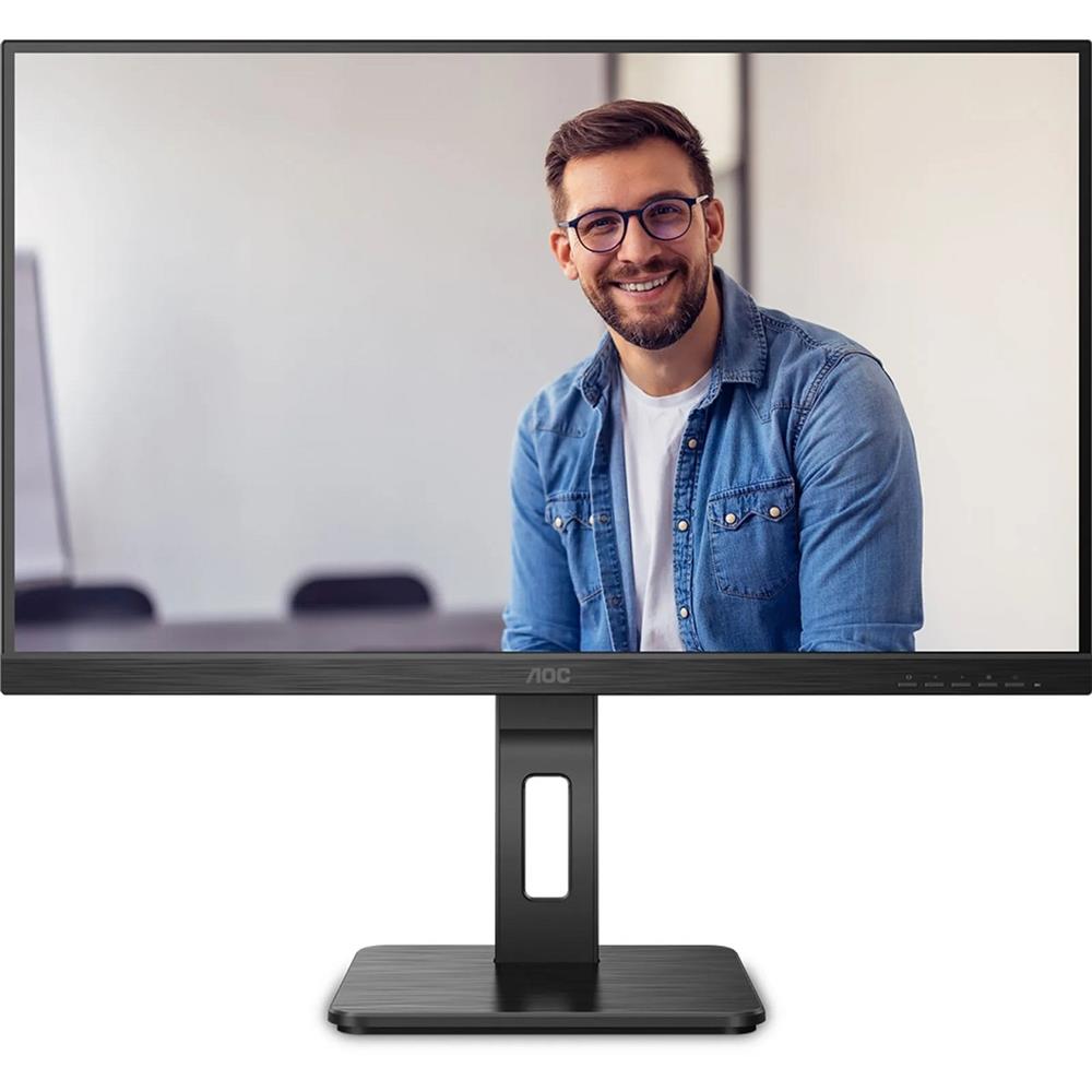 Monitor AOC 27" IPS, 75 Hz, Base Ajustável, DP,  Hub USB - 27P2Q

