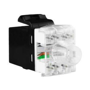Conector Keystone Prysmian, RJ45 Fêmea, CAT6, UTP, Keystone, Preto, 10718512