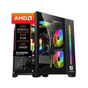 PC Gamer Yon Ryzen 5 4600G, 8GB DDR4, SSD 240GB, Radeon Vega, Fonte 650W, Gabinete RGB