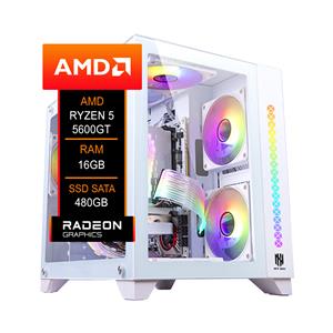 PC Gamer AMD, Ryzen 5 5600GT, Chipset B550M, 16GB, SSD 480GB, Branco