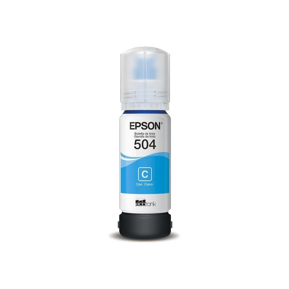 Refil de Tinta Epson T504 Ciano, 70ml, T504222 