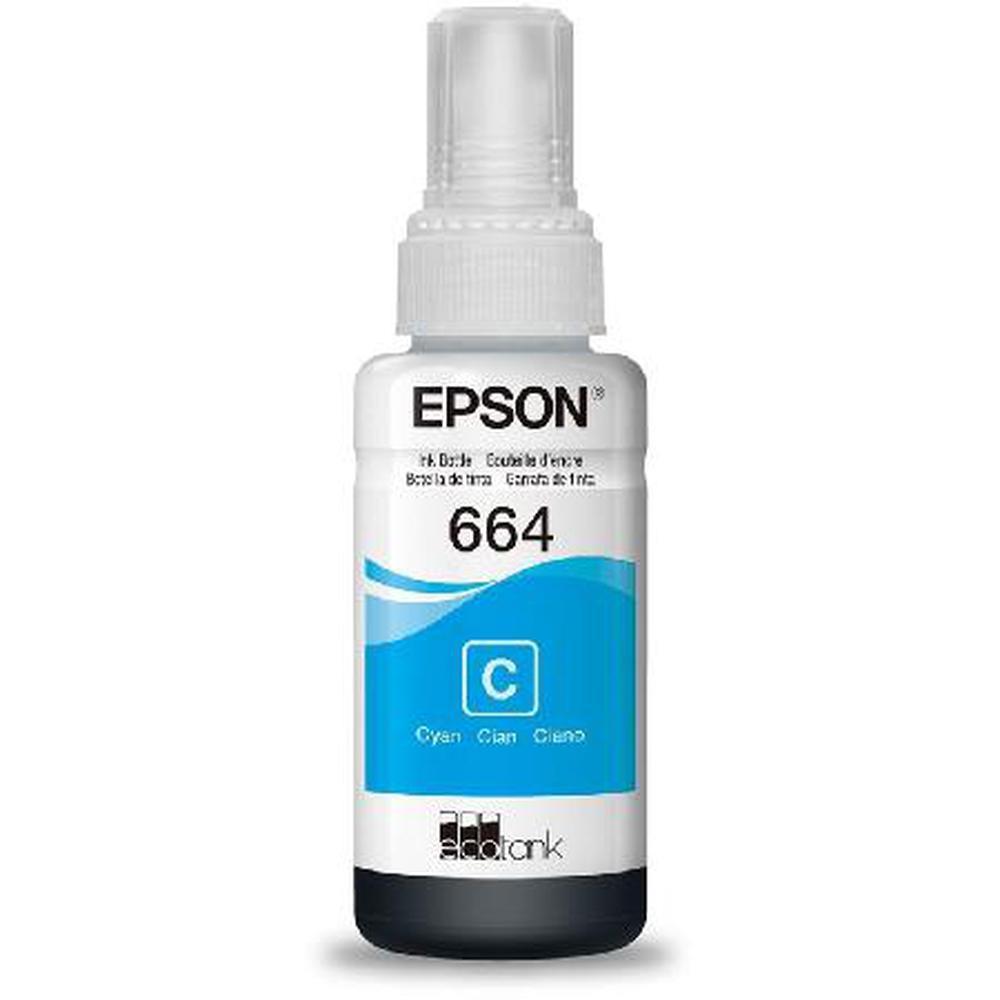 Refil de Tinta Epson T664, Ciano, 70ml