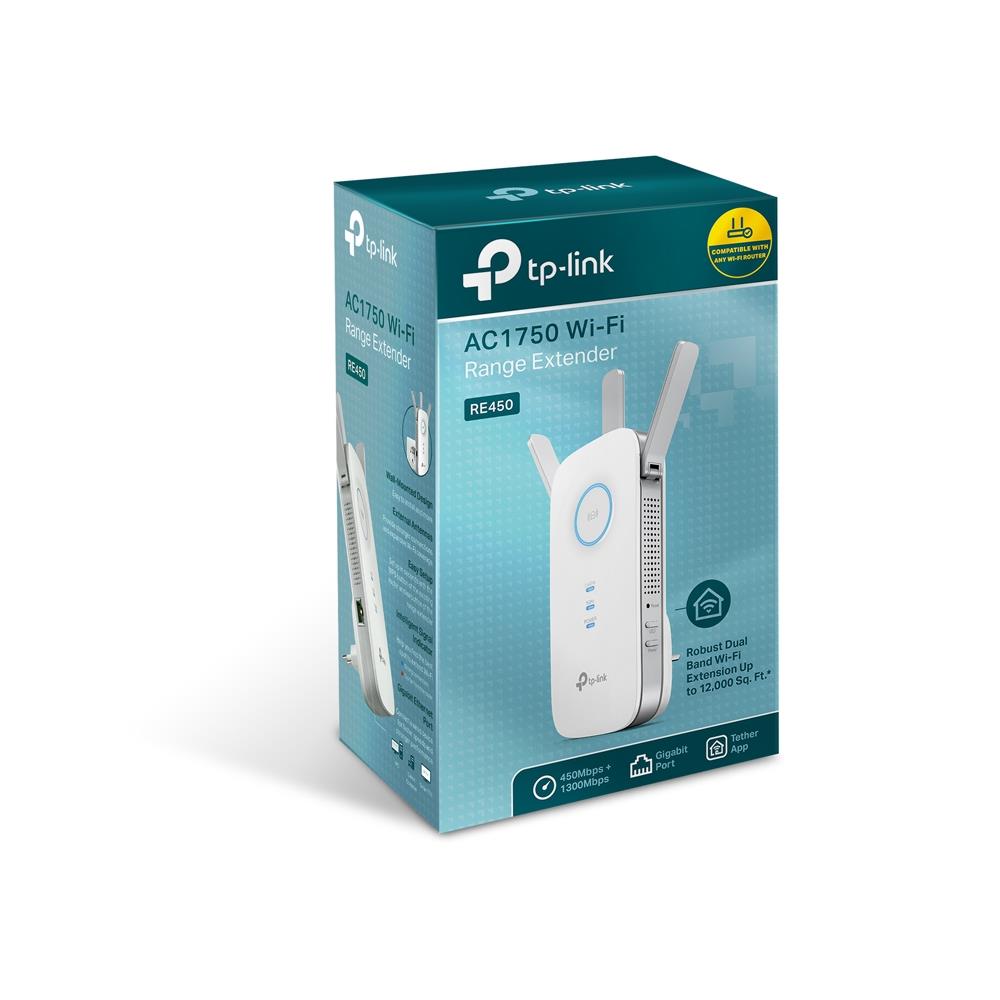 Repetidor WiFi TP-Link TL-RE450, 1750, MBPs, 3 Antenas