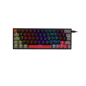 Teclado Mecânico Gamer New Hero Titan Mini 60%, Rainbow, Switch Blue, ABNT, USB, Preto e Cinza