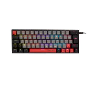 Teclado Mecânico Gamer New Hero Titan Mini 60%, Rainbow, Switch Blue, ABNT, USB, Cinza e Preto