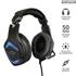 Headset Gamer Trust GXT 460 Varzz, LED Azul, Drivers 50mm, USB, 3.5mm, Para PC e Notebook, Over-ear, Preto