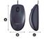 Mouse Logitech M100, 1000 DPI, 3 Botões, USB, Preto