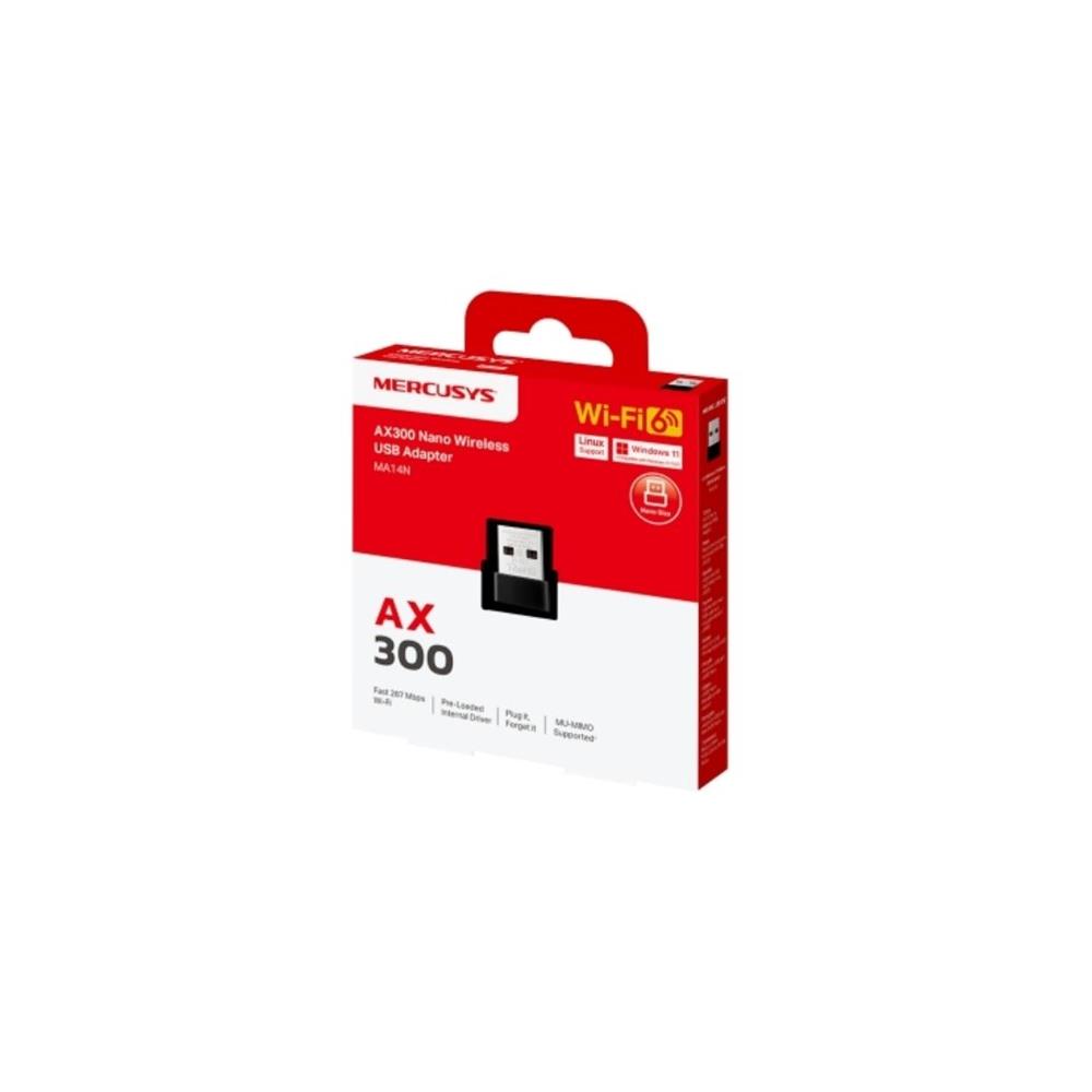 Adaptador Mercusys MA14N, Wi-Fi, USB Nano, Conectividade Rápida e Compacta