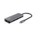 Adaptador USB-C Trust Dalyx MULT, USB 3.0, 6 Portas, 100W, 5 Gbps, Prata
